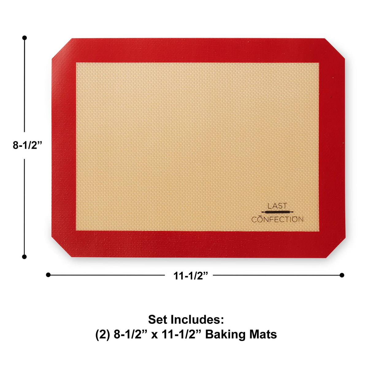Non-Stick Silicone Baking Mats, 8.5 x 11.5 Inches, Set of 2 - Image 4