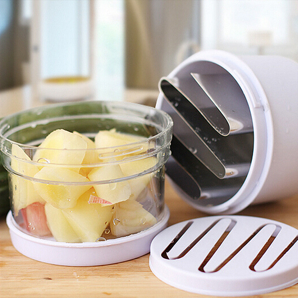 Hand-Press Vegetable and Garlic Chopper with Clear Lid, 8.3 Inch - Image 4