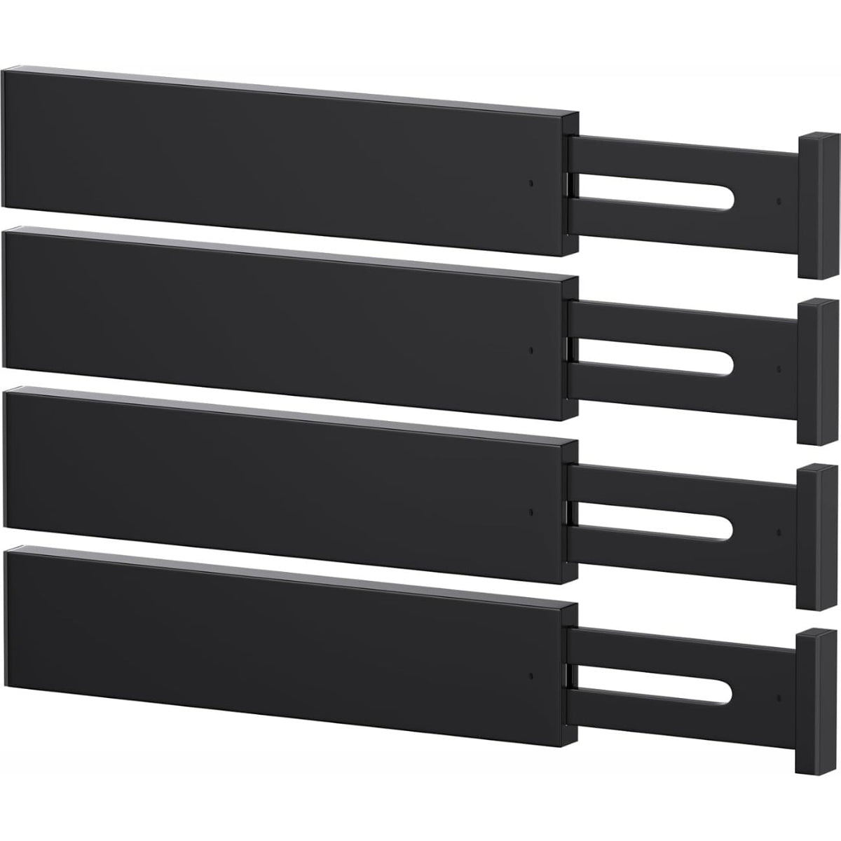 Expandable Bamboo Drawer Dividers, 17 to 22 Inches, 2.5 Inch High, 4 Pack