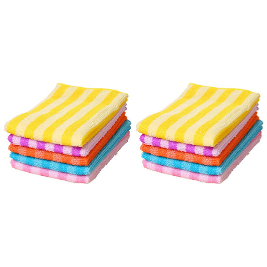 Microfiber Cleaning Cloths, 10 Pack, Lint-Free Reusable Rags for Kitchen and Car