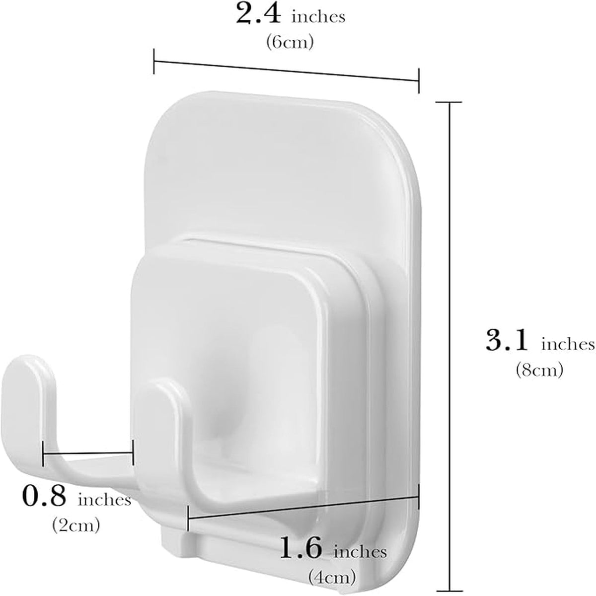 Self-Adhesive Razor Holder Hook for Shower Walls, Waterproof, Holds 4 lb - Image 3