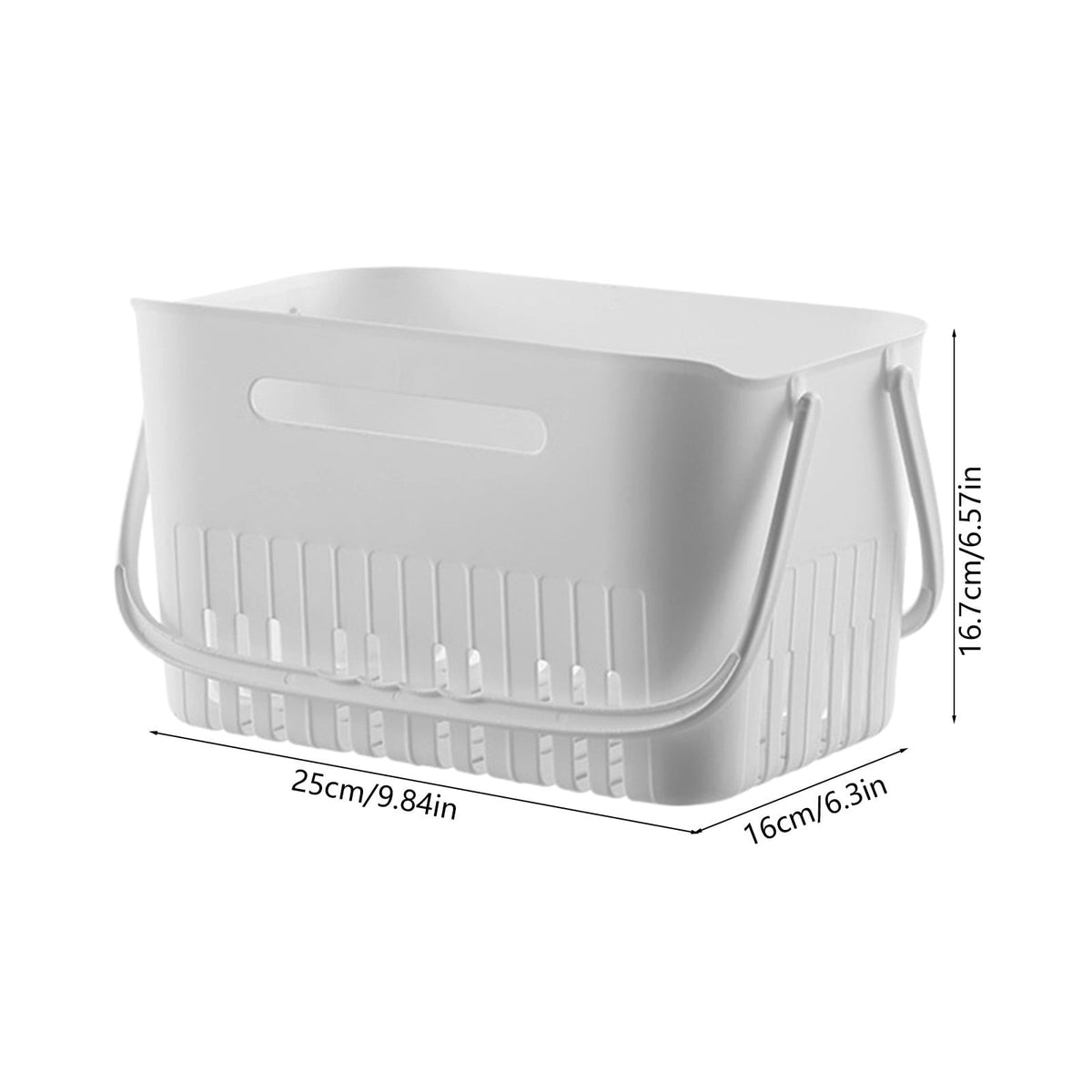 Portable Shower Caddy Tote with Handle and Drain Holes, Collapsible Plastic - Image 2