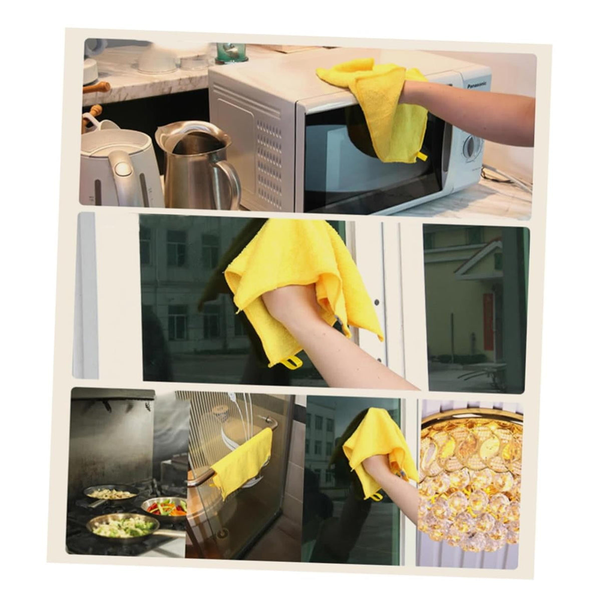 Microfiber Cleaning Cloths, 10 Pack, Lint-Free Reusable Rags for Kitchen and Car - Image 4