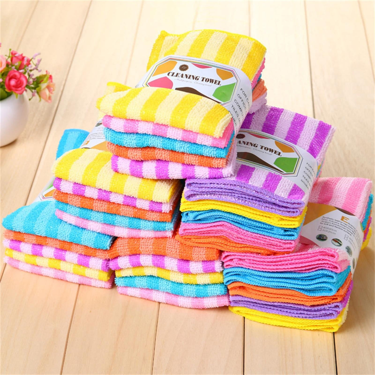 Microfiber Cleaning Cloths, 10 Pack, Lint-Free Reusable Rags for Kitchen and Car - Image 2