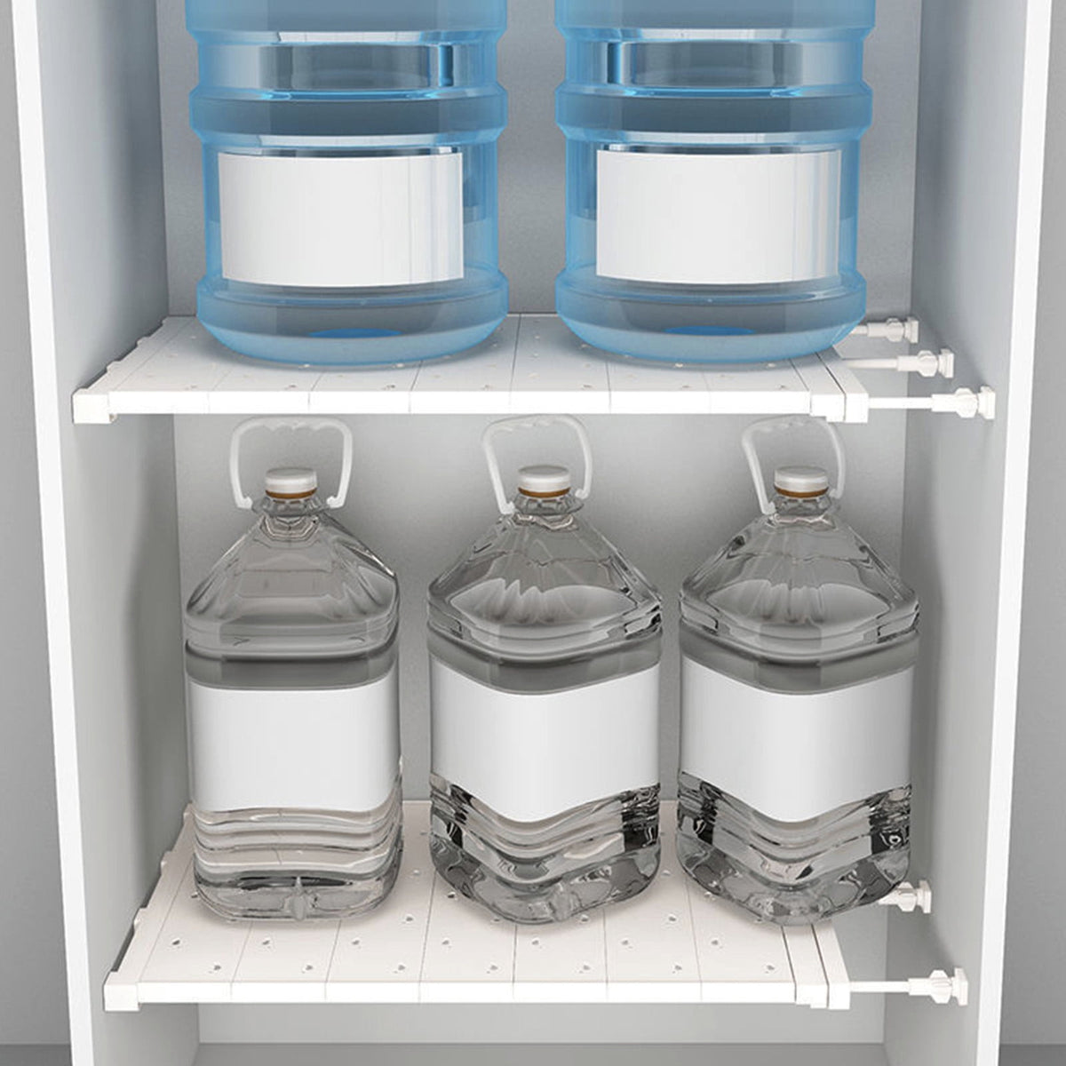 Expandable Tension Shelf for Closets and Cabinets, 15.4 to 23.6 Inches, No Drilling - Image 4