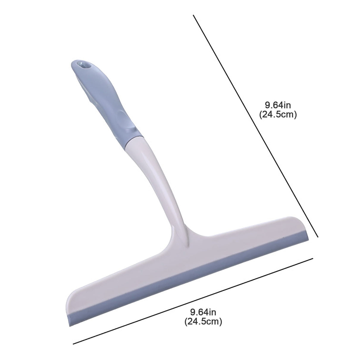 Silicone Squeegee for Shower Doors, Windows and Mirrors, Non-Slip Handle - Image 2