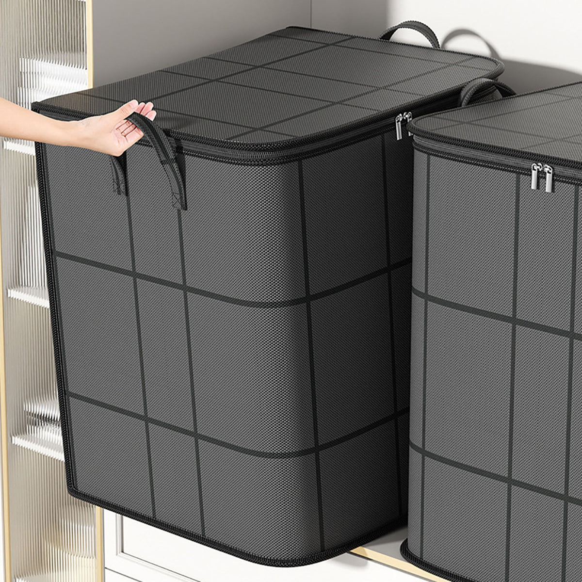 Extra-Large Foldable Storage Bag with Handles, 180 Litre, Non-Woven Fabric - Image 5