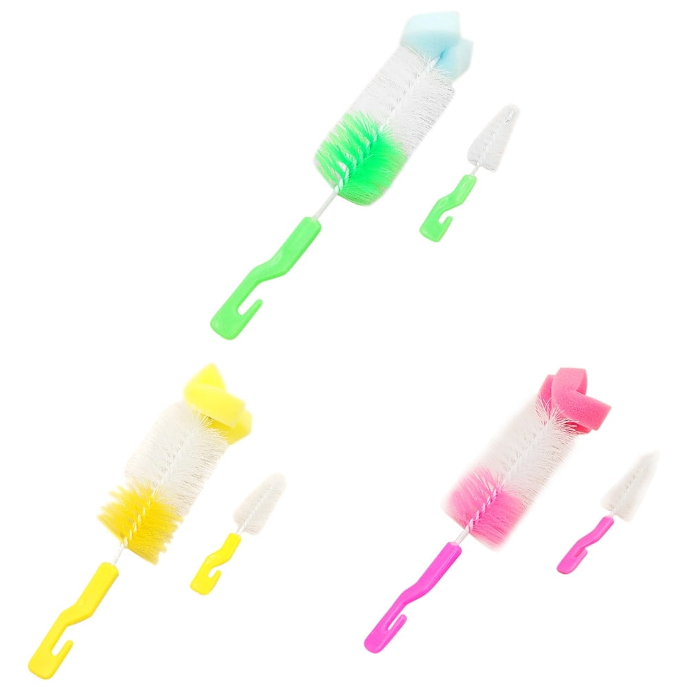 Bottle and Spout Cleaning Brush Set, 2 Pieces, Nylon Bristles, Assorted Colours - Image 2