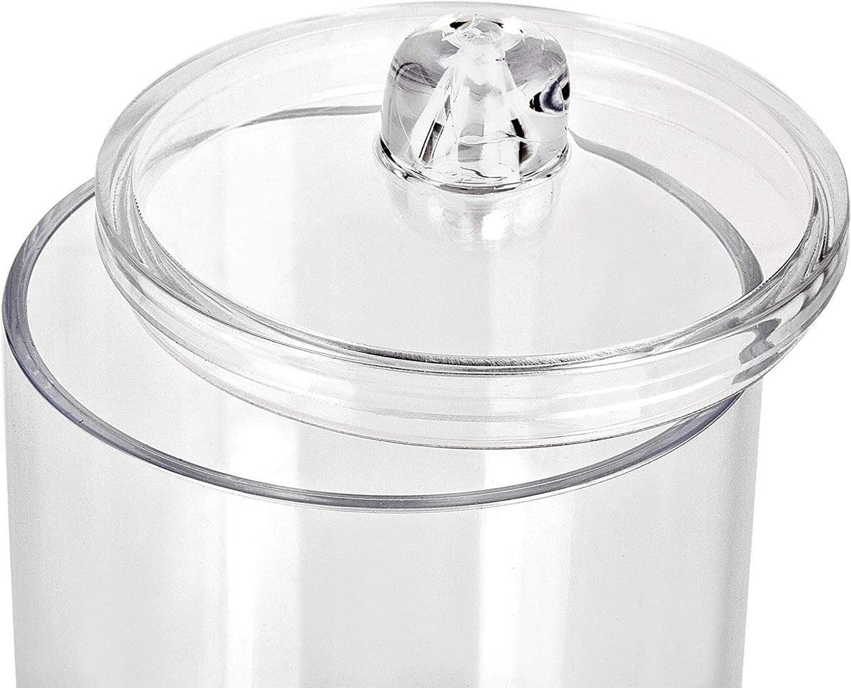 Clear Bathroom Canisters with Lids, Set of 3, Cotton Pad and Swab Holders - Image 5