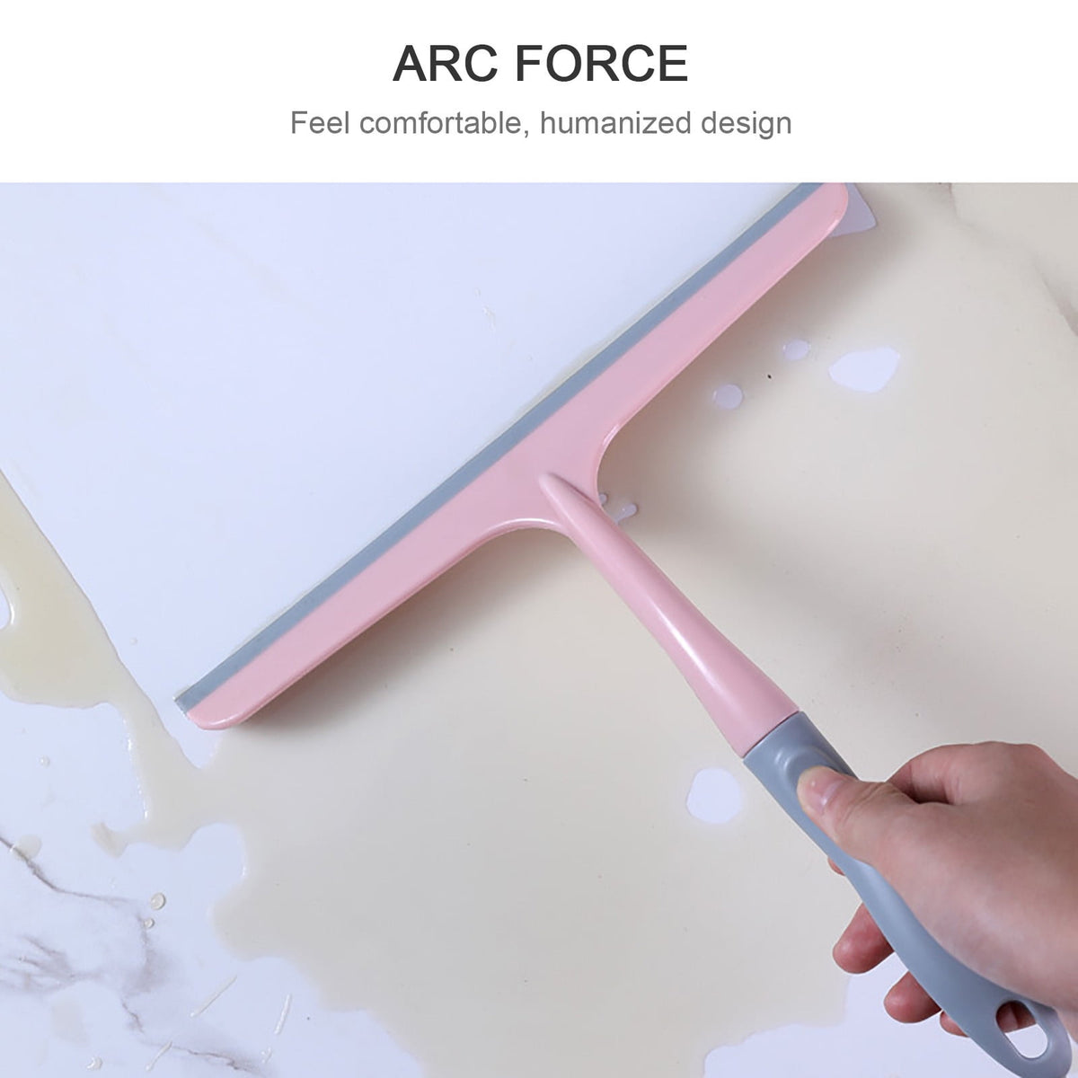 Silicone Squeegee for Shower Doors, Windows and Mirrors, Non-Slip Handle - Image 6