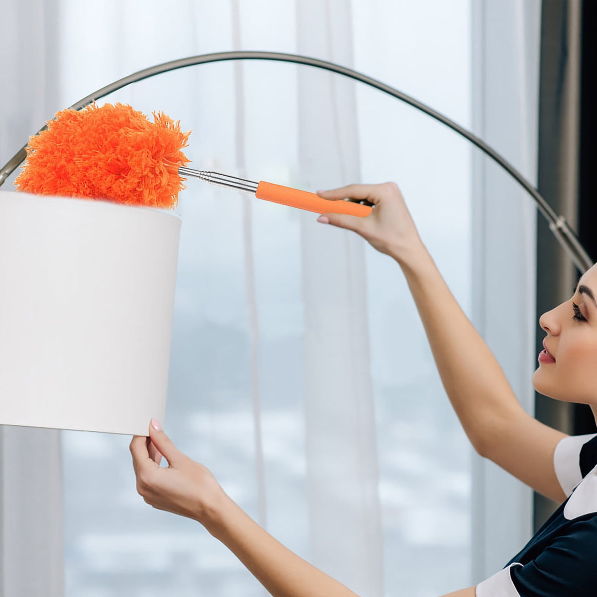 Extendable Microfiber Duster with Bendable Head for Ceiling Fans and Blinds - Image 4