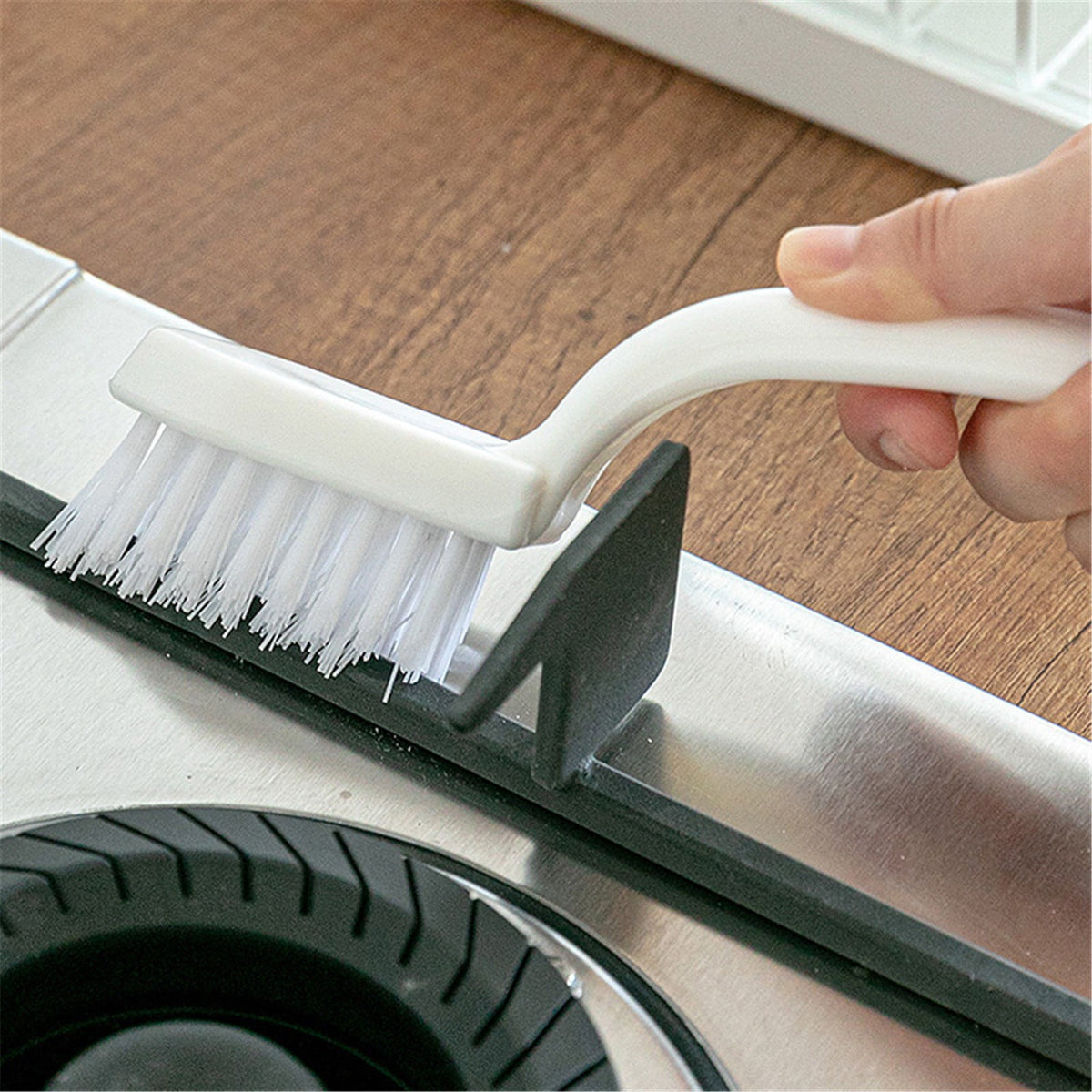 Grout and Crevice Cleaning Brushes, V-Shaped Stiff Bristles, 2 Pack - Image 4