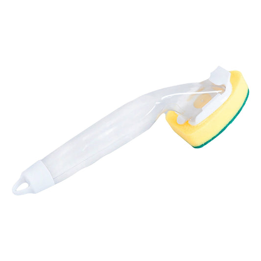 Soap-Dispensing Dish Wand with 10 Replacement Sponge Heads, Non-Scratch