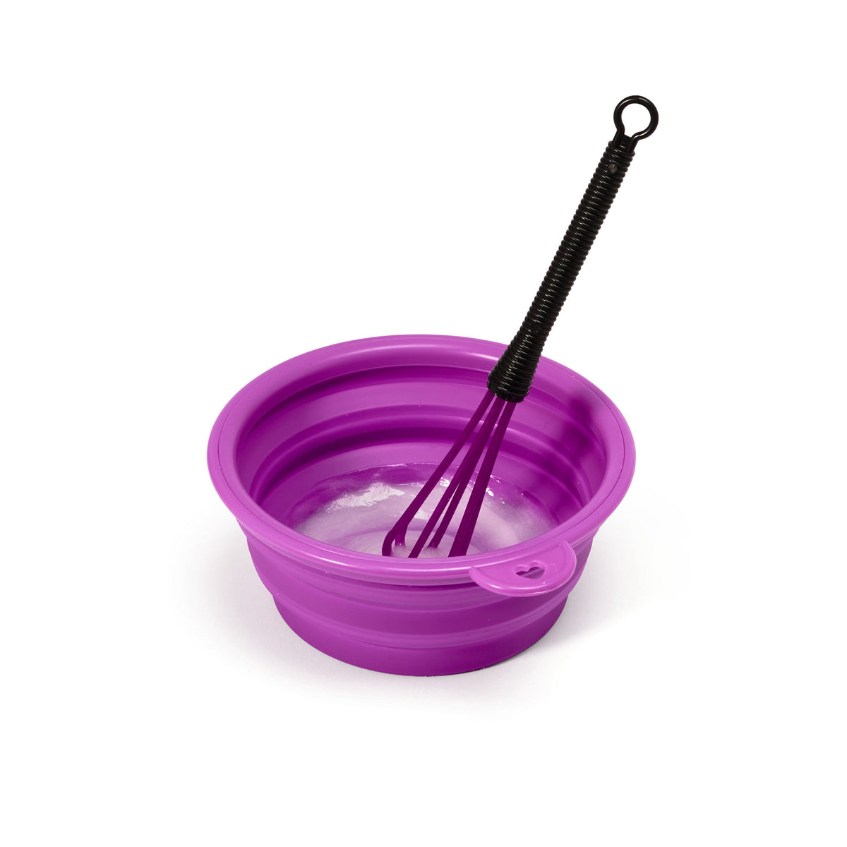 Collapsible Silicone Mixing Bowl and Whisk Set for Hair Colour and Treatments