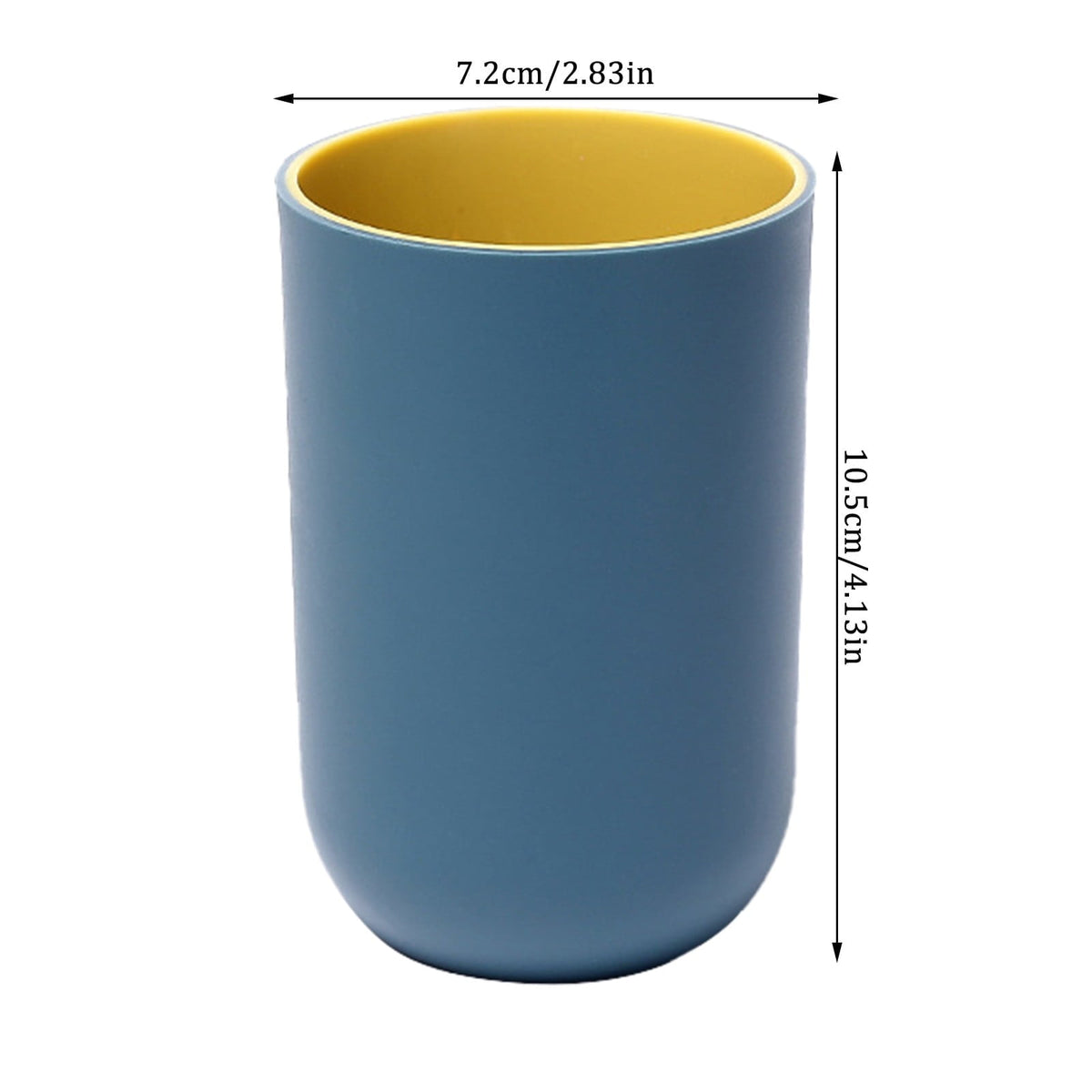 Stackable Plastic Bathroom Cup, 10 Ounce, Dark Blue - Image 3