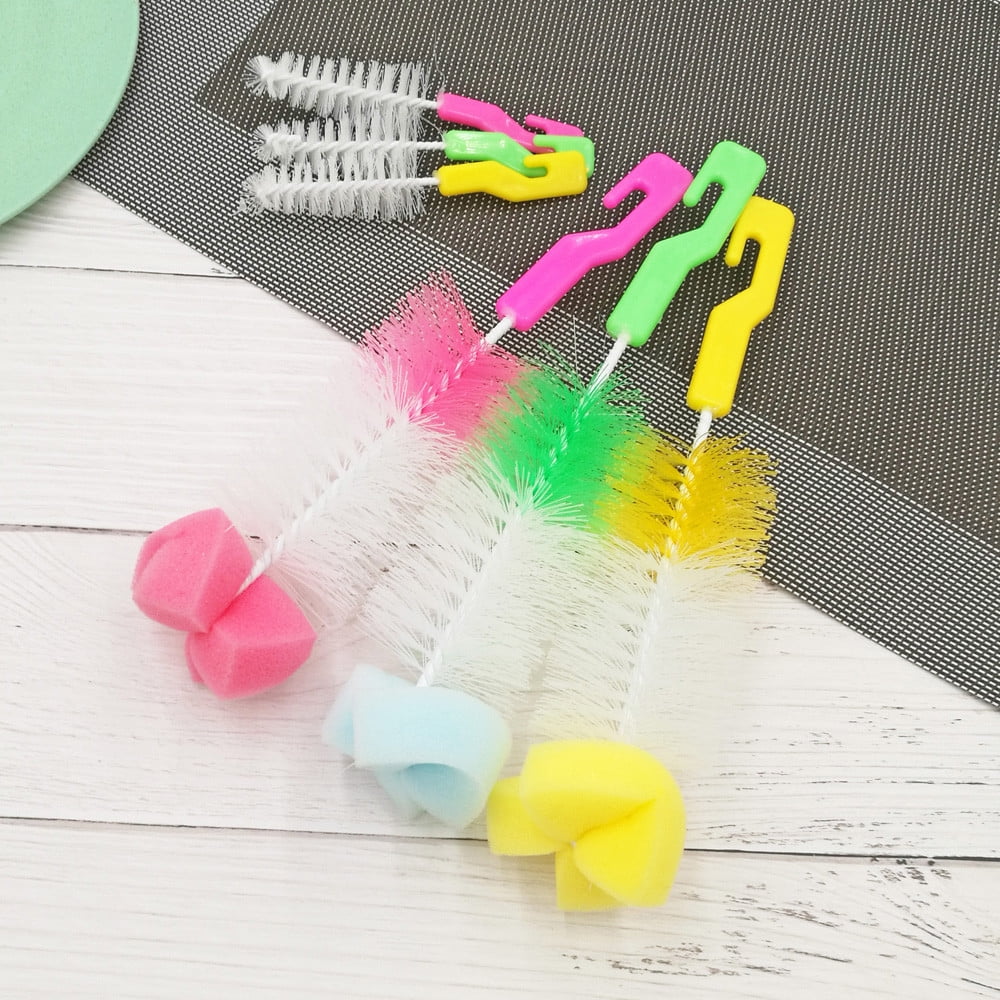 Bottle and Spout Cleaning Brush Set, 2 Pieces, Nylon Bristles, Assorted Colours - Image 4