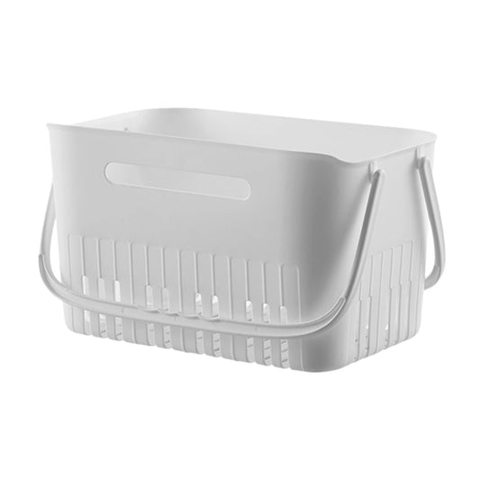Portable Shower Caddy Tote with Handle and Drain Holes, Collapsible Plastic