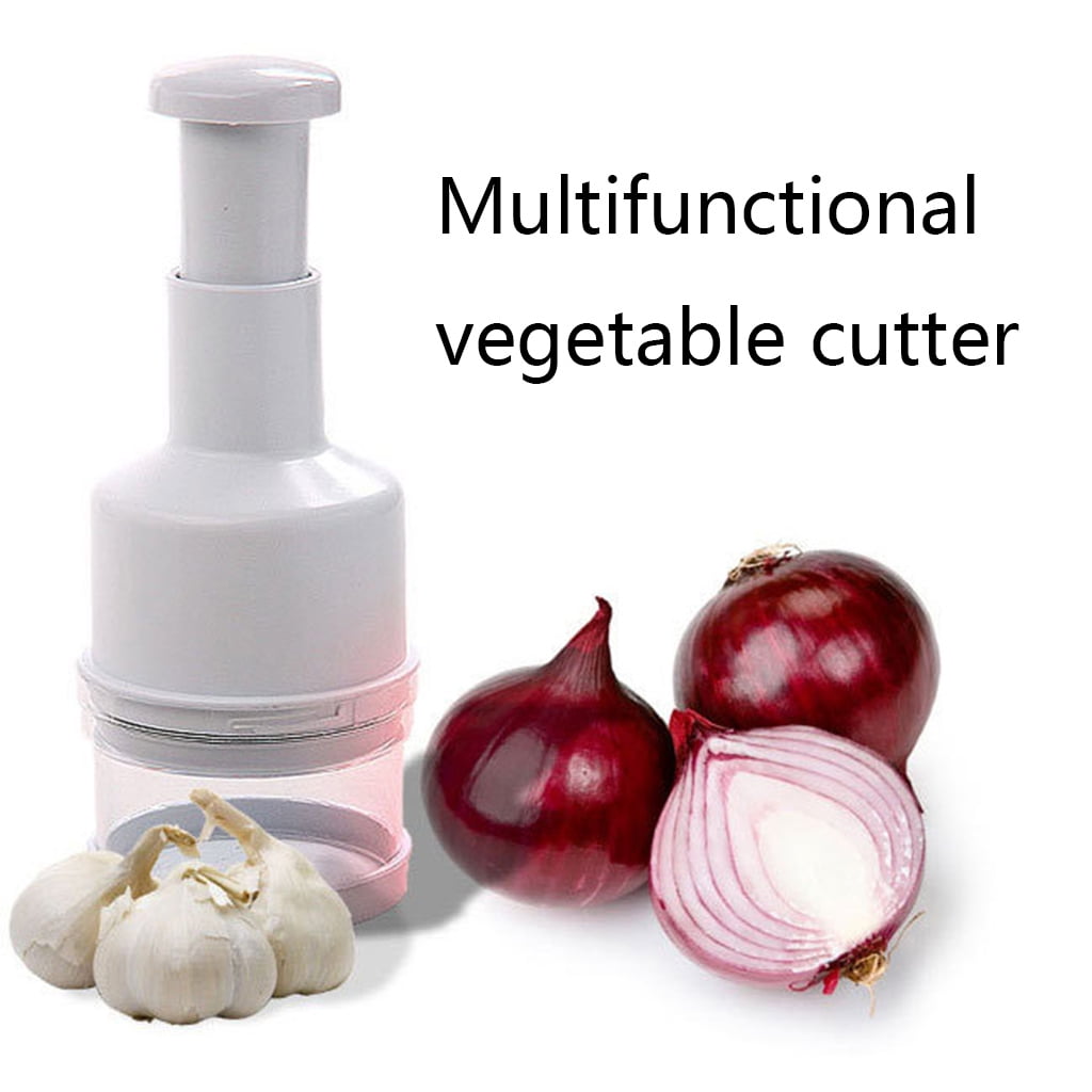 Hand-Press Vegetable and Garlic Chopper with Clear Lid, 8.3 Inch - Image 6