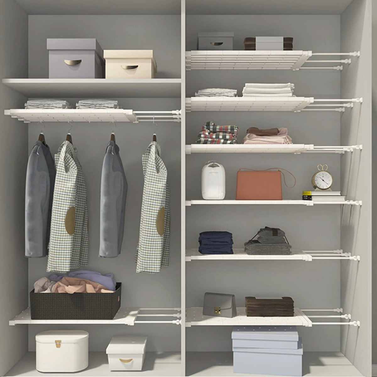 Expandable Tension Shelf for Closets and Cabinets, 15.4 to 23.6 Inches, No Drilling - Image 3