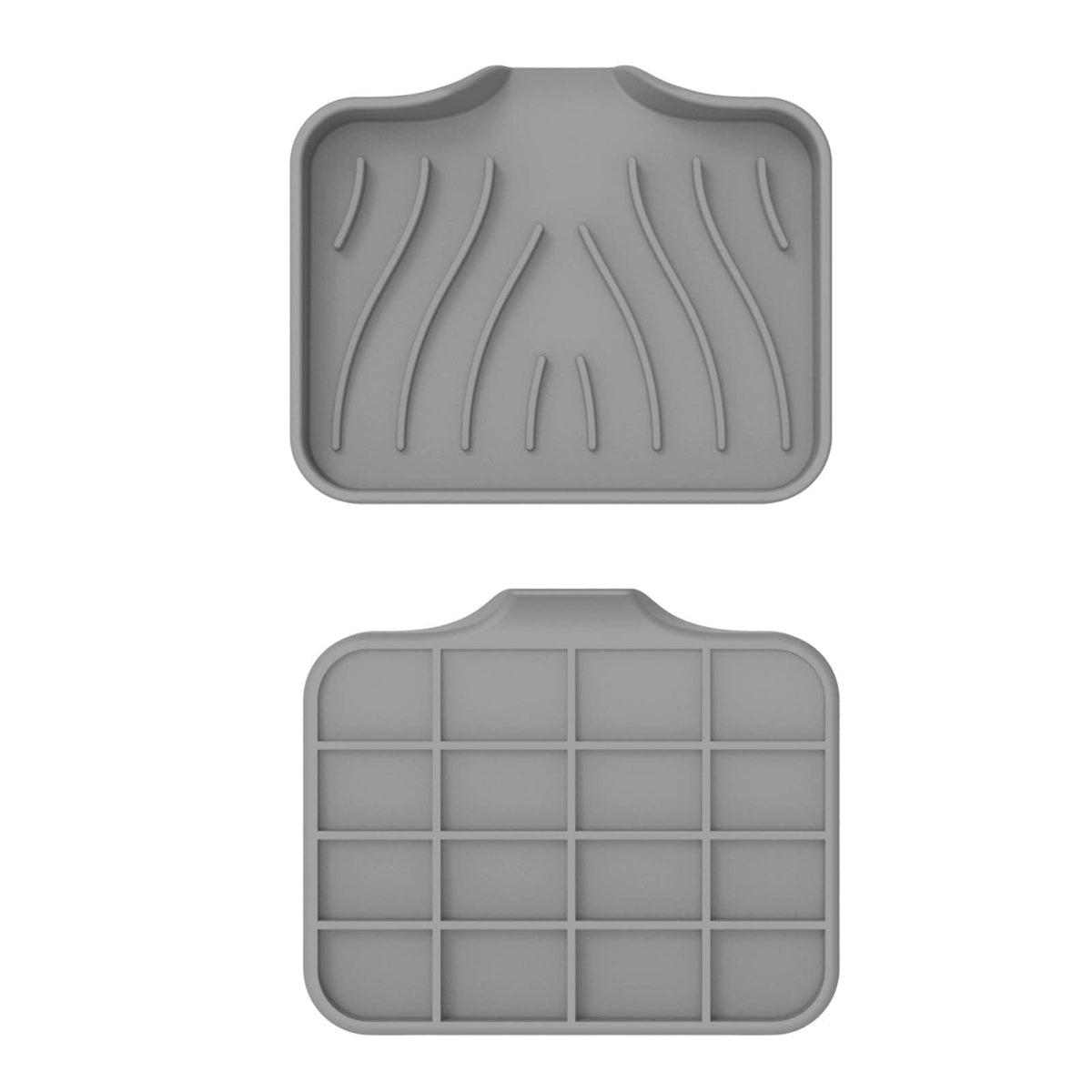 Self-Draining Silicone Soap Dish and Sponge Tray for Sink, 4.8 x 3.9 Inches - Image 2